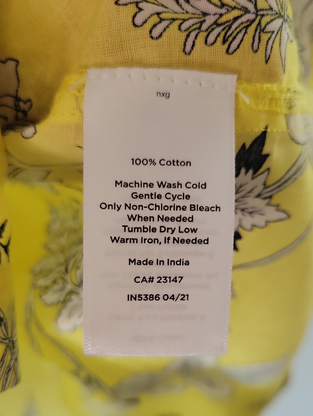 Talbots Yellow Floral Button-Up Blouse - Picture 4 of 5
